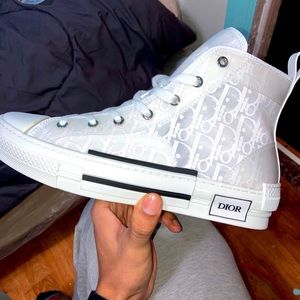 Dior White Hightop Sneakers